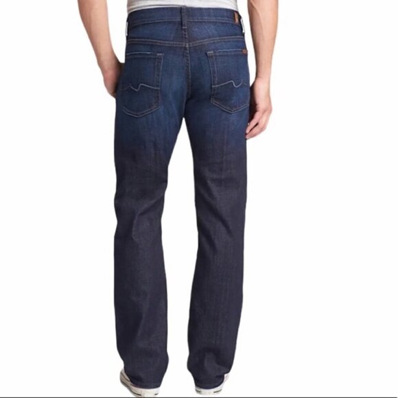 7 for all mankind man bootcut dark Wash stretch jeans size 28 - Picture 16 of 16